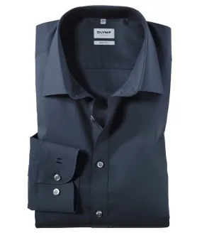 Olymp 6090 64 18 olymp overhemd donkerblauw katoen stretch body fit
